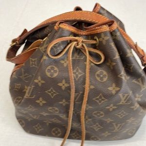 Authentic Louis Vuitton Monogram Vintage Petit Noe Drawstring Date Code #A2864
